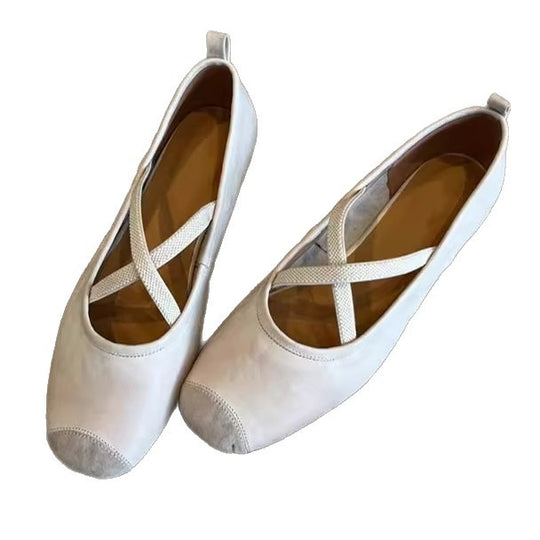 Damen Ballerinas mit elegantem Kreuzband und bequemem Fußbett EB