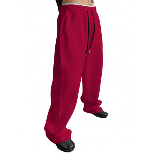 Damen nan weite Oversize Jogginghose mit tiefem Schritt, elastischem Bund und Kordelzug EB