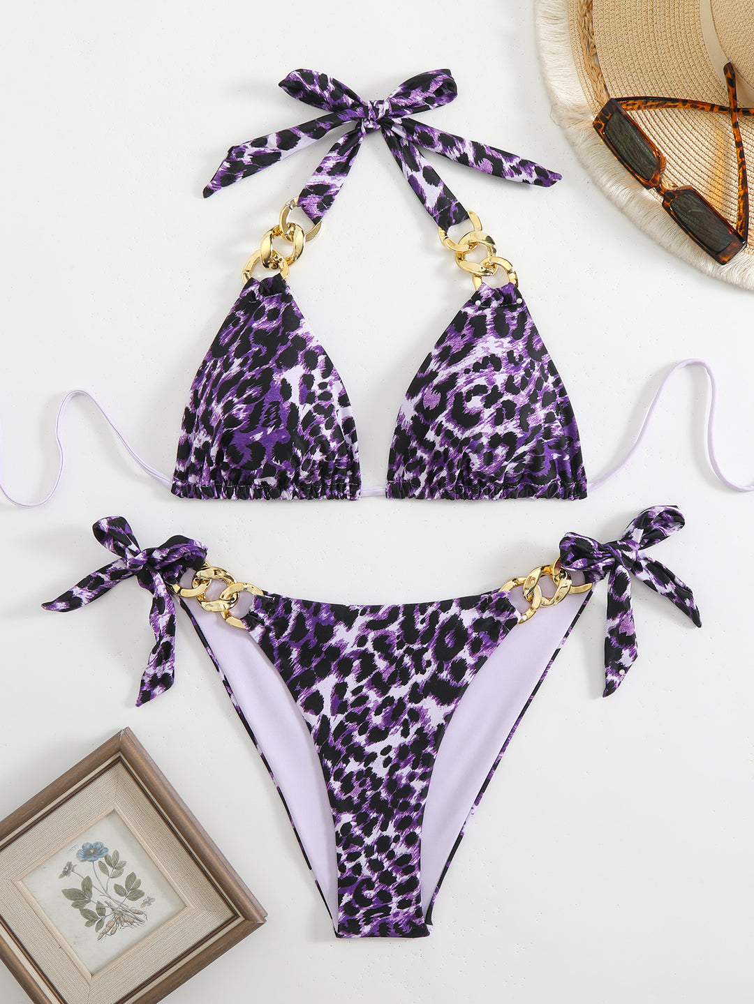 Damen Bikiniset mit eleganten Kettenakzenten EB