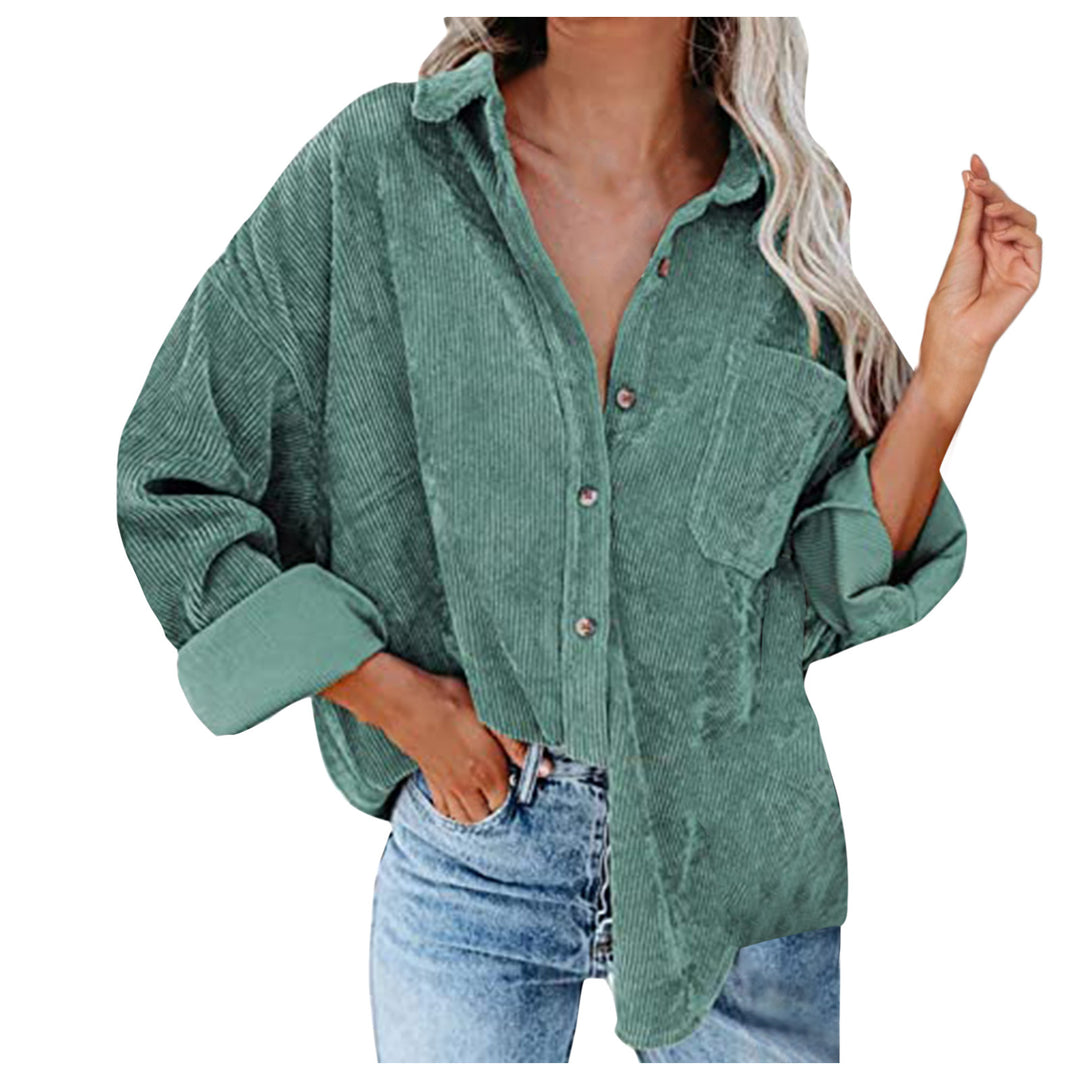 Damen Übergroße Kordbluse EB