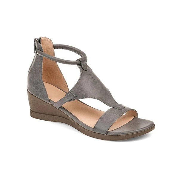 Damen Wedge-Sandaletten mit flexiblem Riemendesign und anatomischer Fußbettung EB