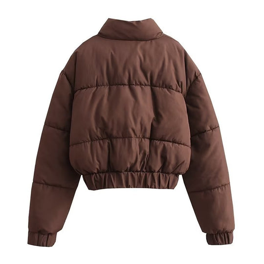 Damen Steppjacke mit hohem Kragen undpraktischen Taschen EB