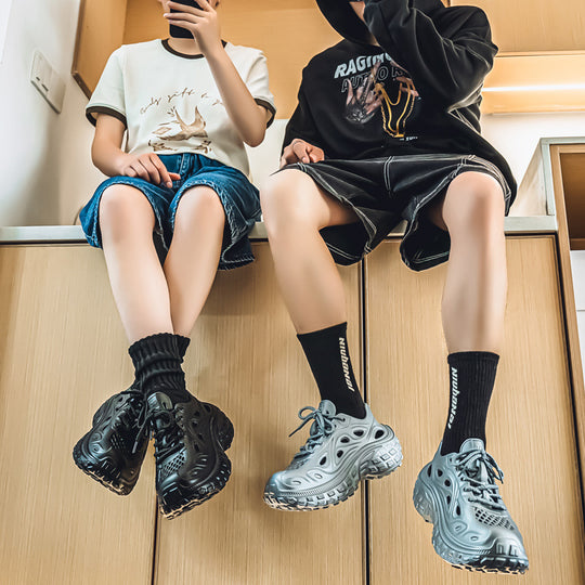 Damen Sportliche Lauf-Sneaker mit rutschfester Sohle und atmungsaktiven Einsätzen EB