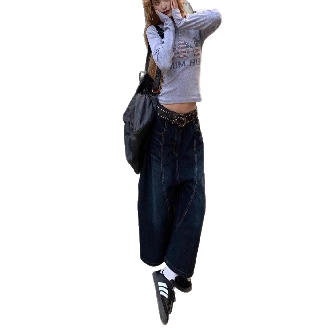 Damen Bequeme Oversized-Freizeitjacke mit Kapuze und Druck EB