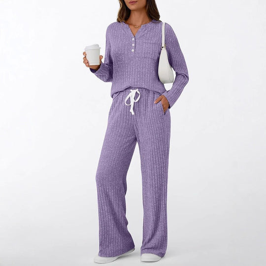 Damen Komfortabler Strickanzug mit lässigem Schnitt EB