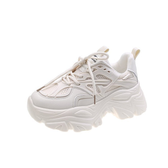 Damen sportliche Chunky Sneakers mit atmungsaktiver Mesh-Oberfläche und rutschfester Sohle EB