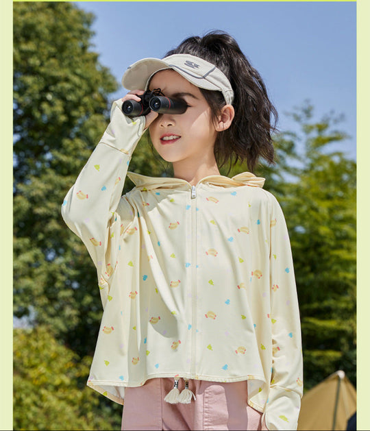 Damen Sommerliche UV-Schutzjacke mit Kapuze EB