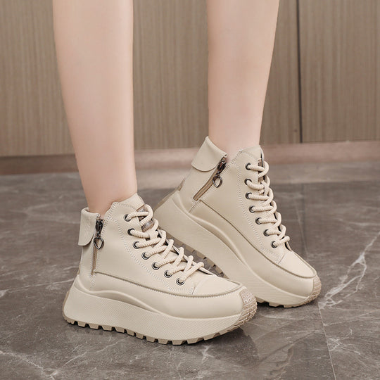 Damen High-Top Sneakers mit elegantem Reißverschluss und dämpfender Laufsohle EB