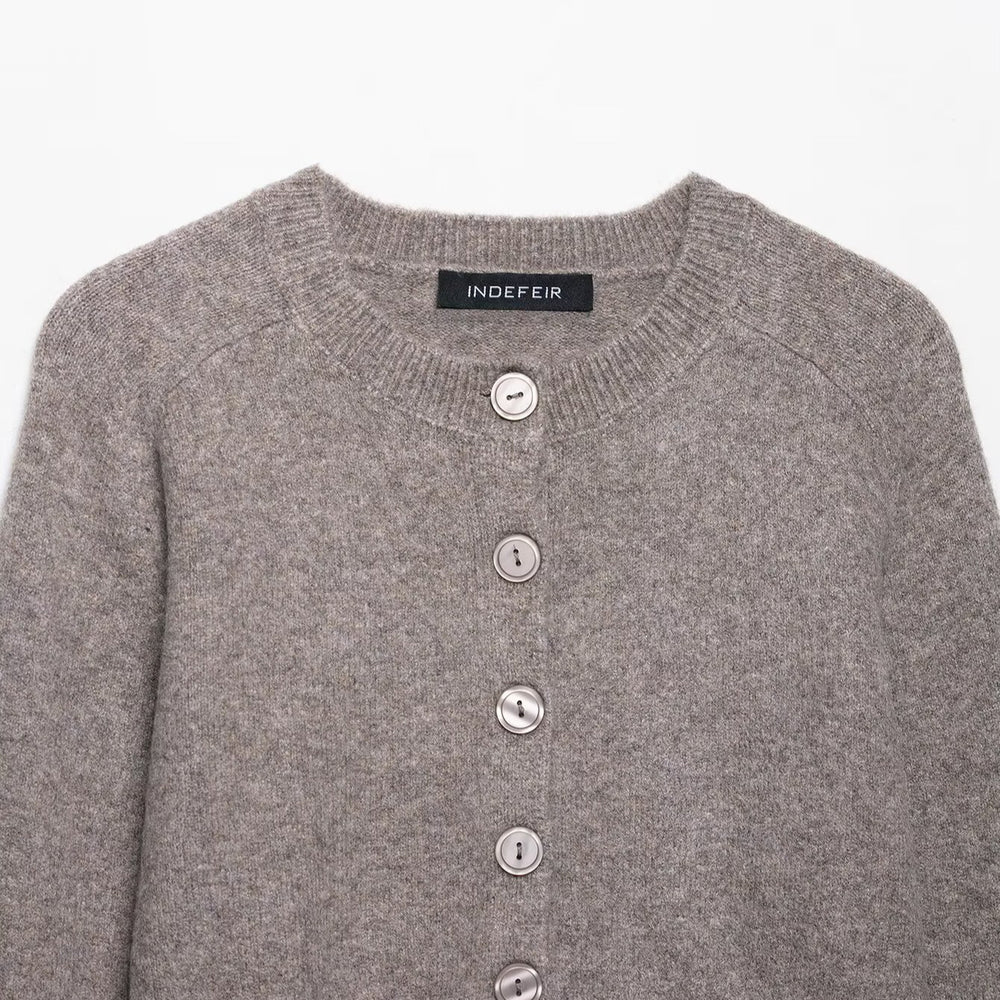 Damen Kurzstrickjacke mit Knopfdetails EB