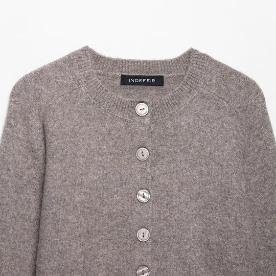 Damen Kurzstrickjacke mit Knopfdetails EB