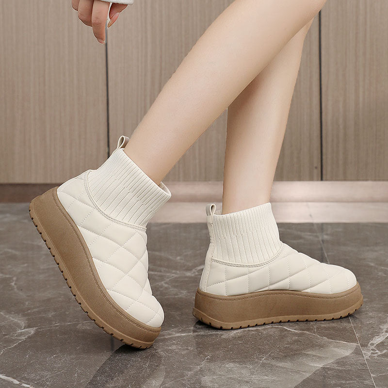 Damen Winter Sneakers mit isolierendem Fleece-Futter und rutschfester Sohle EB