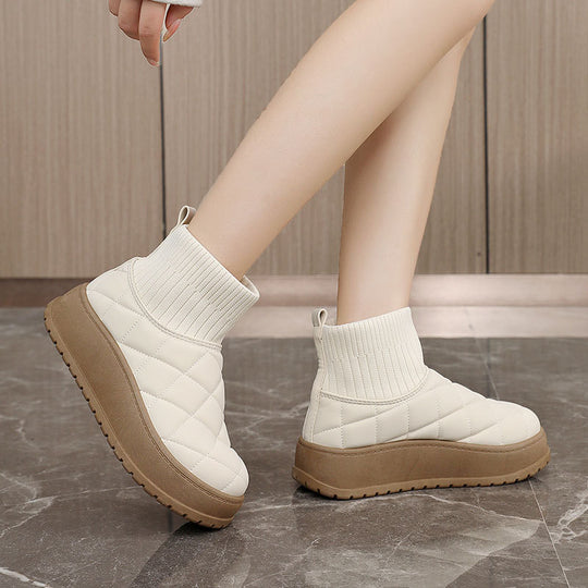 Damen Winter Sneakers mit isolierendem Fleece-Futter und rutschfester Sohle EB
