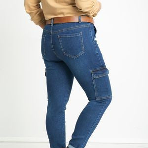 Damen Cargo-Jeans mit modischen Taschen und angesagtem Skinny-Schnitt EB