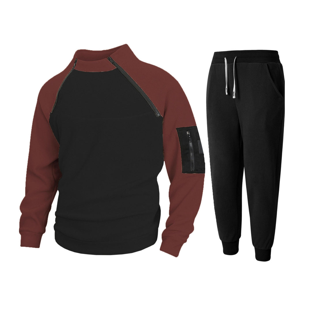 Herren Sportliches Oberteil mit funktionalem Reißverschluss und komfortabler Jogginghose EB