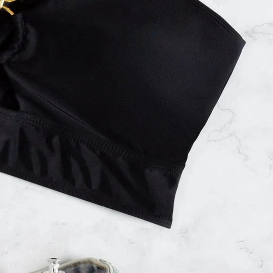 Damen Bandeau-Bikini-Oberteil mit innovativer Raffung EB
