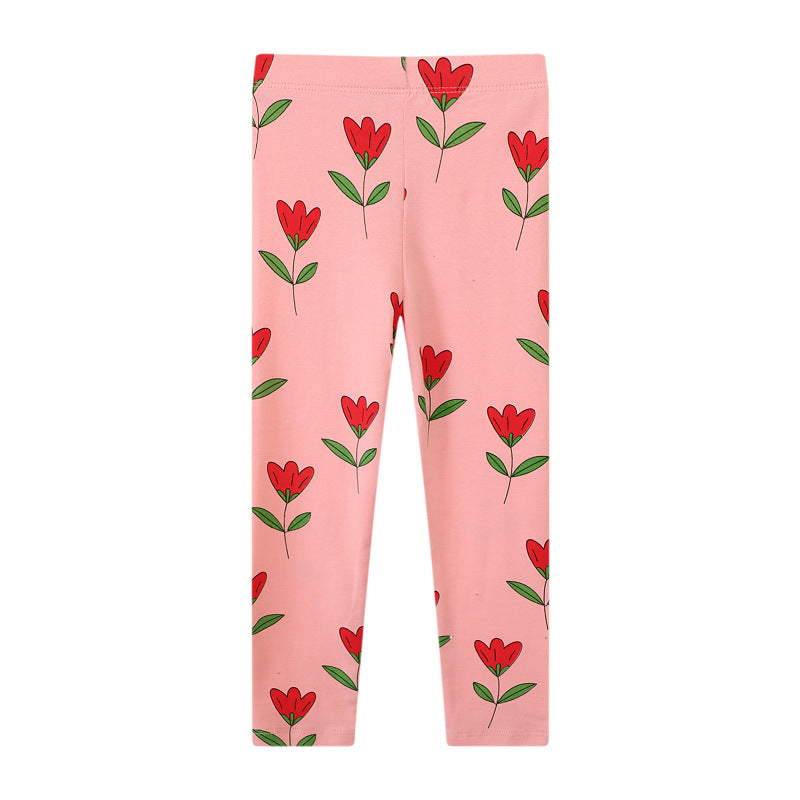 Mädchen Leggings mit verspieltem Blumenmuster EB