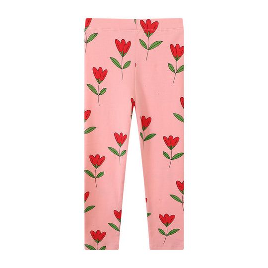 Mädchen Leggings mit verspieltem Blumenmuster EB