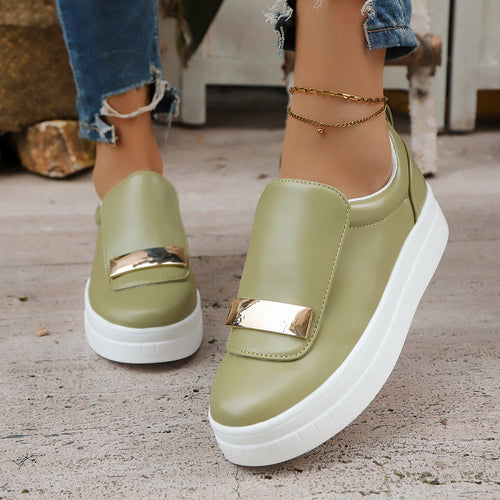 Damen Sneaker mit glänzendem Akzent EB