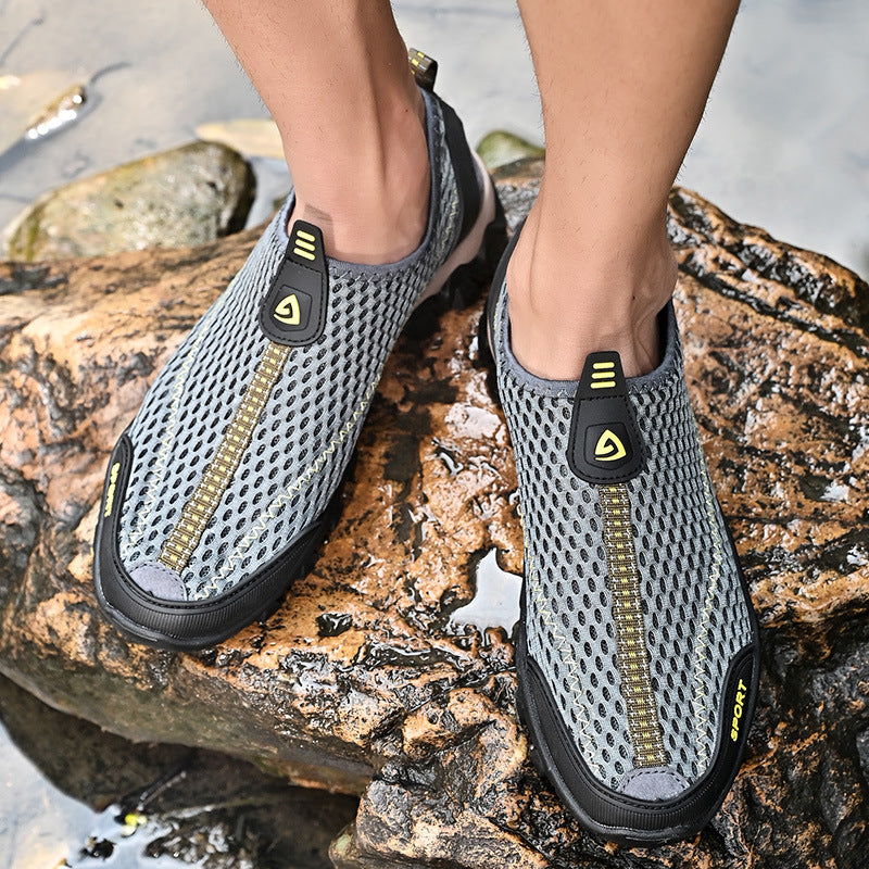 Damen Sportliche atmungsaktive Fitnessschuhe mit rutschfester Sohle EB