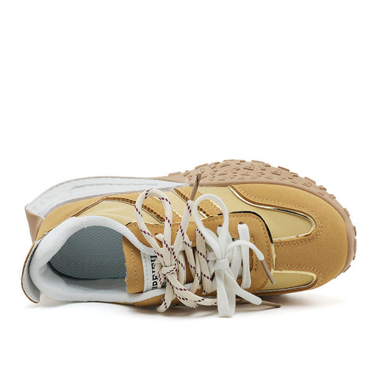 Damen Sportliche Luxus Sneakers mit atmungsaktiver Netzoberfläche und dämpfender Sohle EB