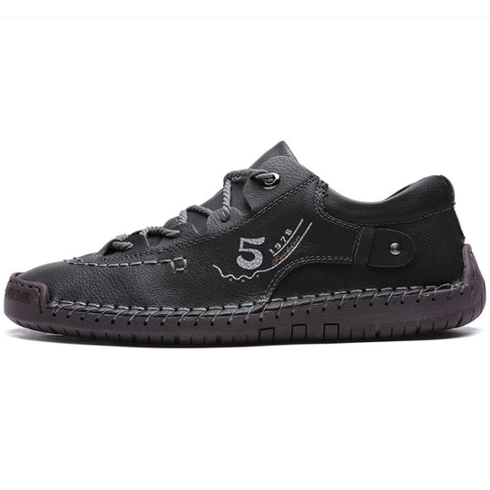 Damen bequeme Freizeitschuhe aus hochwertigem Leder mit rutschfester Sohle EB