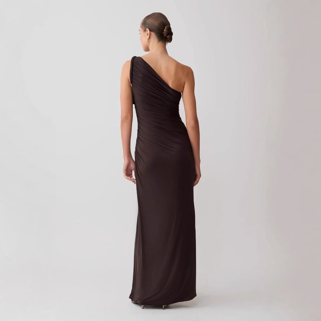 Damen Elegantes Wickelkleid mit asymmetrischem Schnitt EB