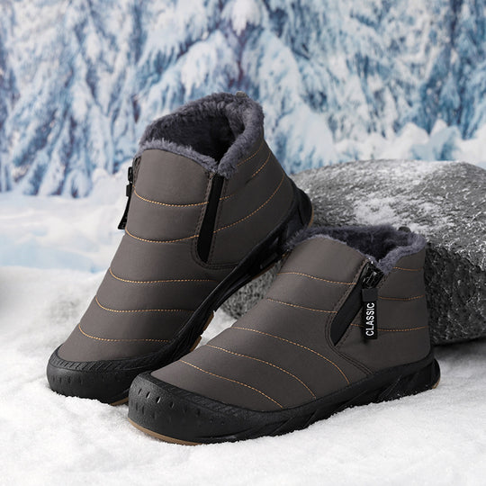 Damen gefütterte Winterboots mit rutschfester Sohle und praktischem Klettverschluss EB