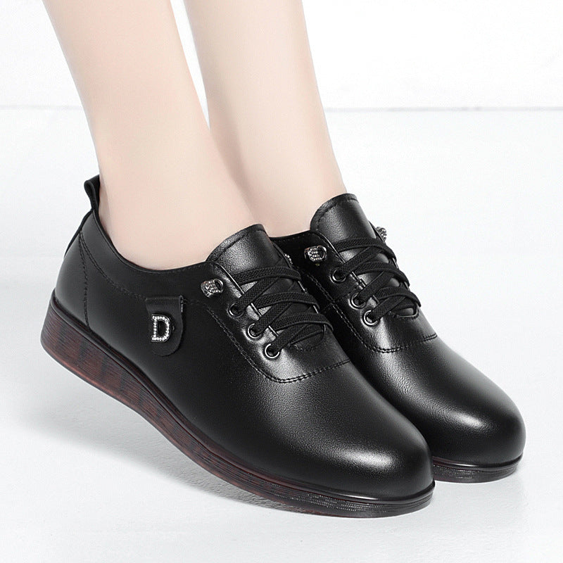 Damen Elegante Schnürschuhe mit modischem Schmuckdetail und rutschfester Sohle EB