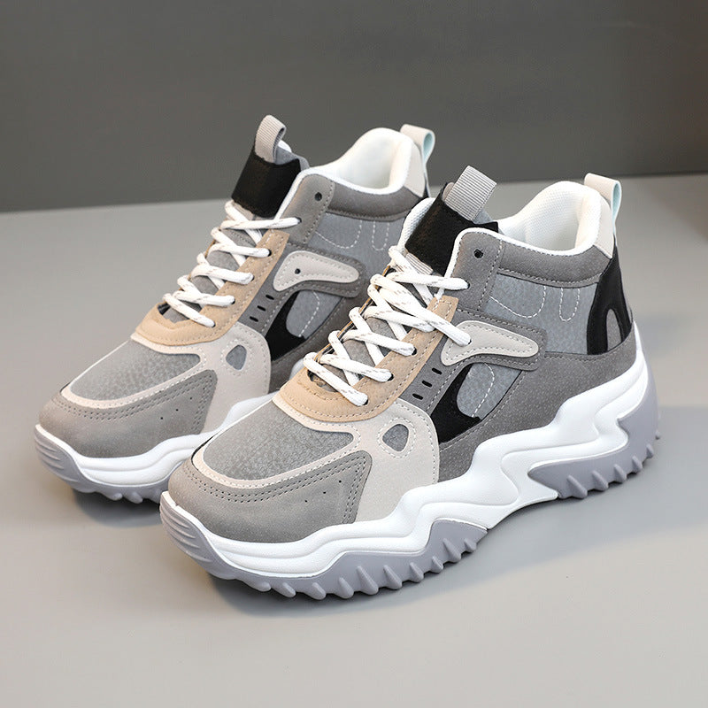 Damen sportliche High-Top Sneakers mit starkem Dämpfungssystem und strapazierfähigem Obermaterial EB