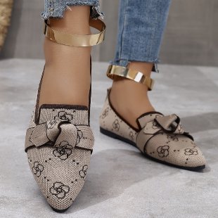 Damen Modische Ballerinas mit dekorativem Schleifen-Detail EB