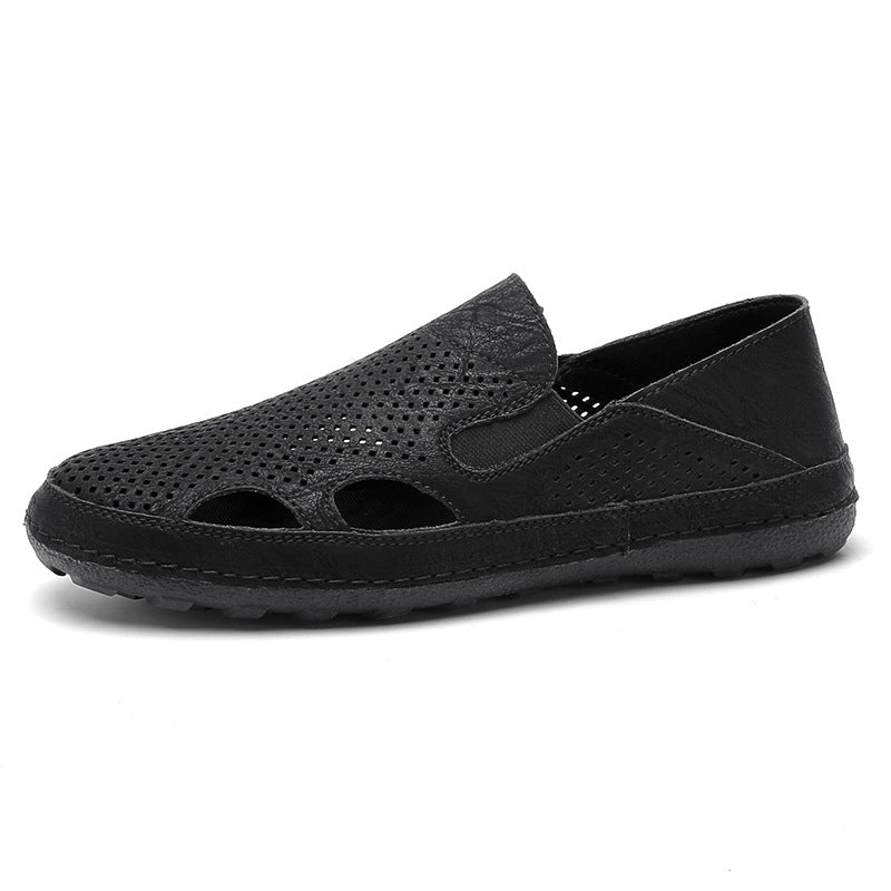 Damen luftige Leder Slipper EB