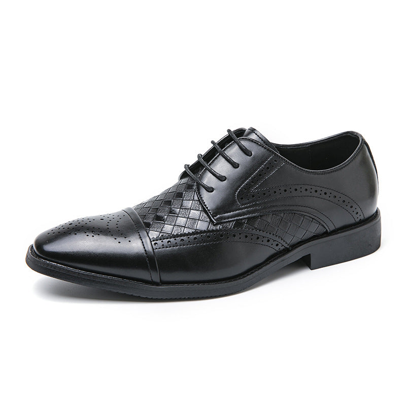 Damen Elegante Lederschuhe mit strukturiertem Obermaterial und klassischem Design EB