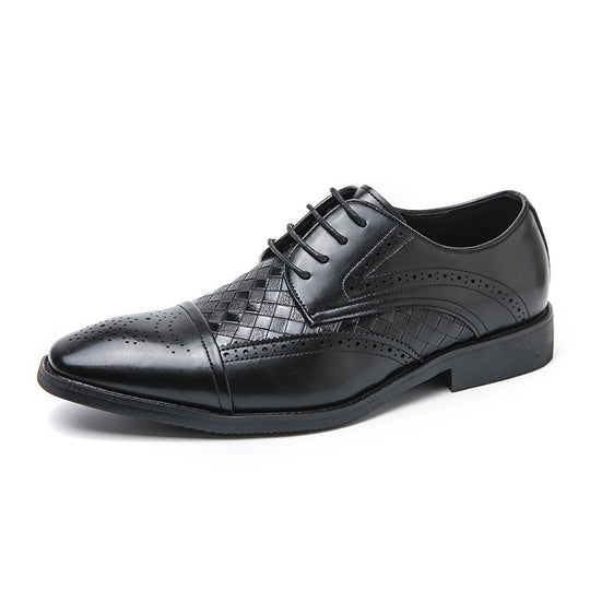 Damen Elegante Lederschuhe mit strukturiertem Obermaterial und klassischem Design EB
