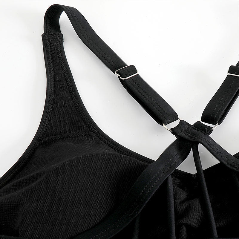 Damen Sportliches Tankini-Set mit verstellbaren Trägern und figurformendem Schnitt EB