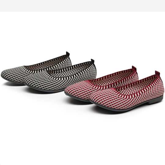 Damen Bequeme Ballerinas mit elastischer Sohle EB