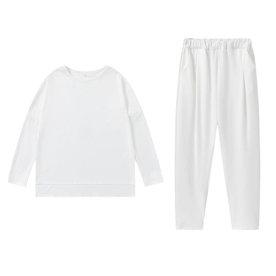 Damen Sportliches Sweat-Outfit mit elastischem Bund und geräumigen Taschen EB