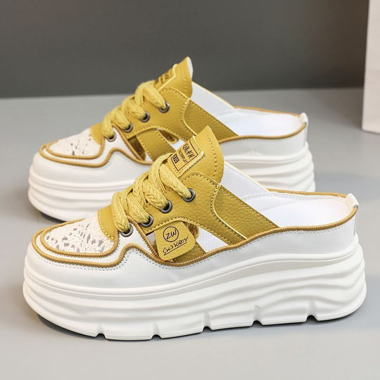 Damen Sneaker mit modischem Plateau und luftiger Schnürung EB