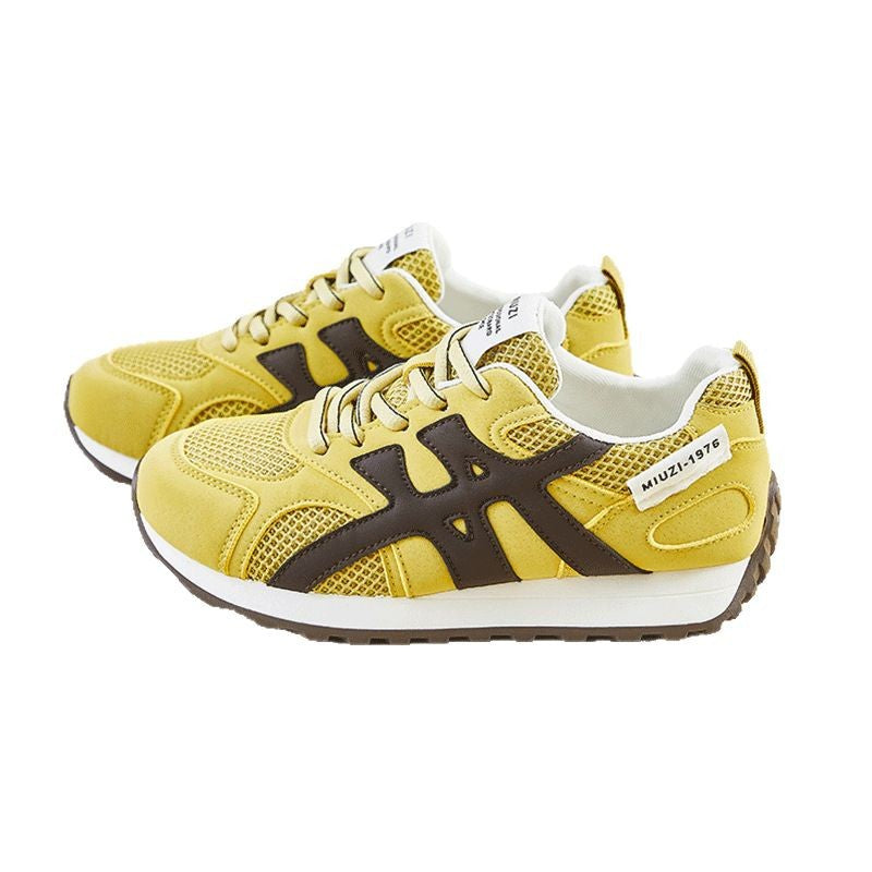 Damen Sportliche Sneaker mit atmungsaktiven Mesh-Einsätzen und verstärktem Fußbett EB