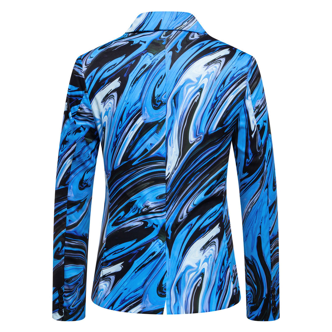 Herren Designer Blazer mit auffälligem Marmor-Muster EB