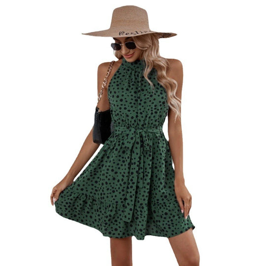 Damen Sommerkleid mit Rüschen und halben Ärmeln EB