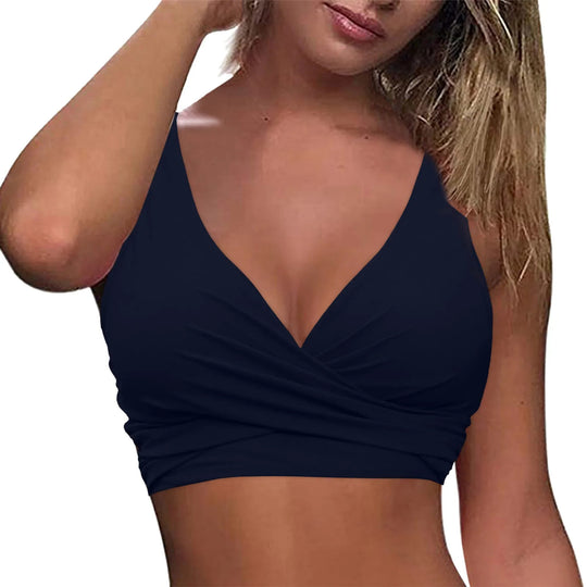 Damen komfortables Wickel-Bikinioberteil EB
