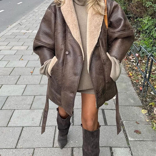 Damen Lässige jacke mit weichem Futter und praktischen Taschen EB