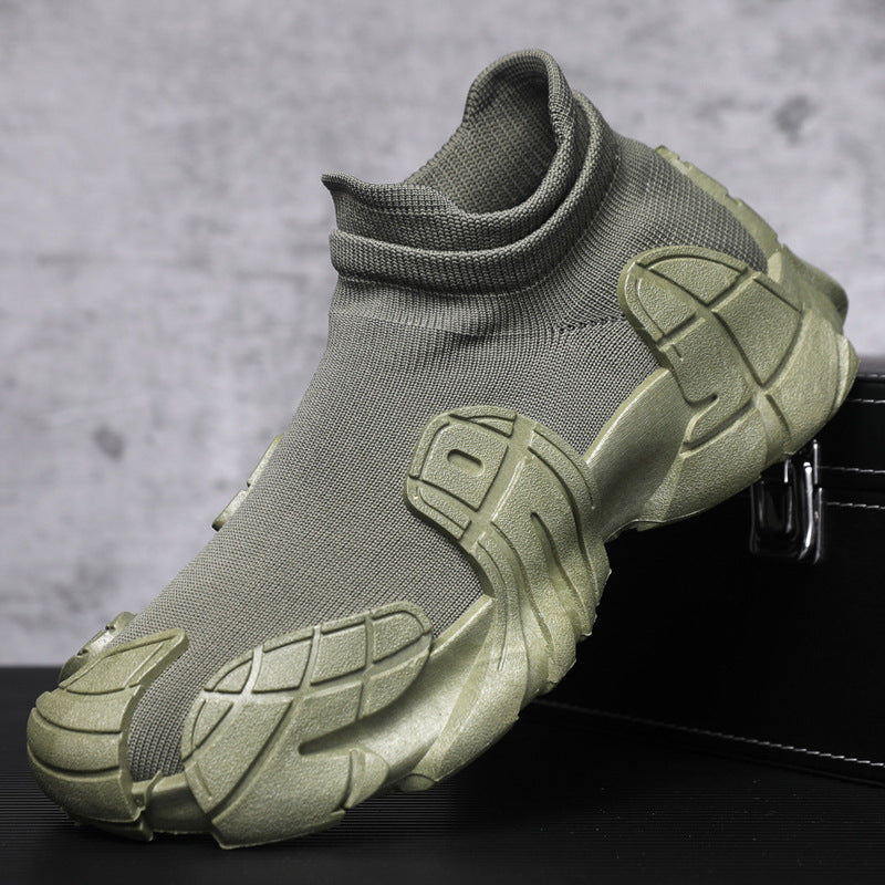 Unisex modische High-Top Sneakers mit elastischem Strick-Obermaterial EB