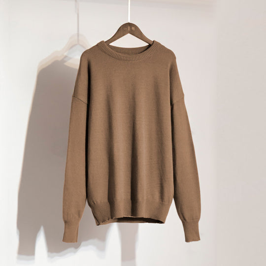 Damen Bequemer Oversized Pullover aus hochwertigem Strick EB