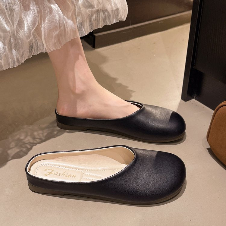 Damen modische Mules mit glänzendem Obermaterial EB