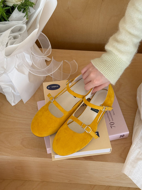 Damen elegante Mary Jane Ballerinas mit modischem Riemchen EB