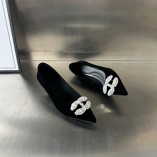 Damen Elegante Pumps mit glamourösem Strassbesatz EB