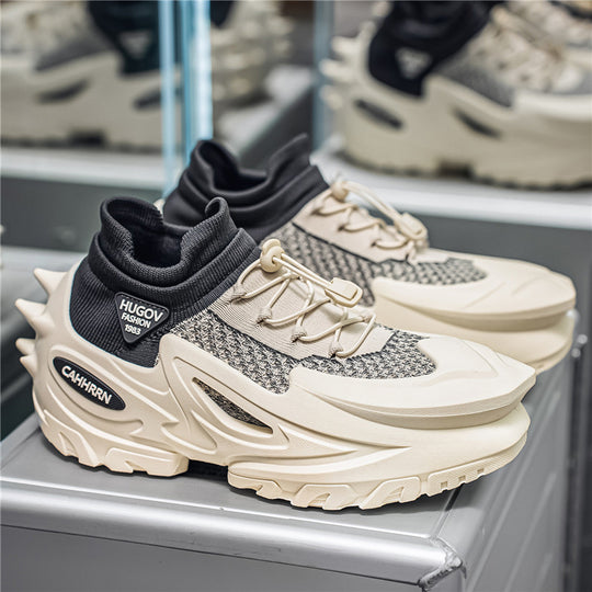 Unisex futuristische Chunky-Sneaker mit gestricktem Schaft, skulpturierter EVA-Sohle und Schnellzugverschluss EB