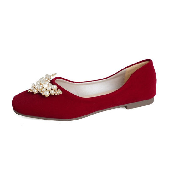 Damen elegante Ballerinas mit funkelndem Schleifen-Design und edlen Strassverzierungen EB