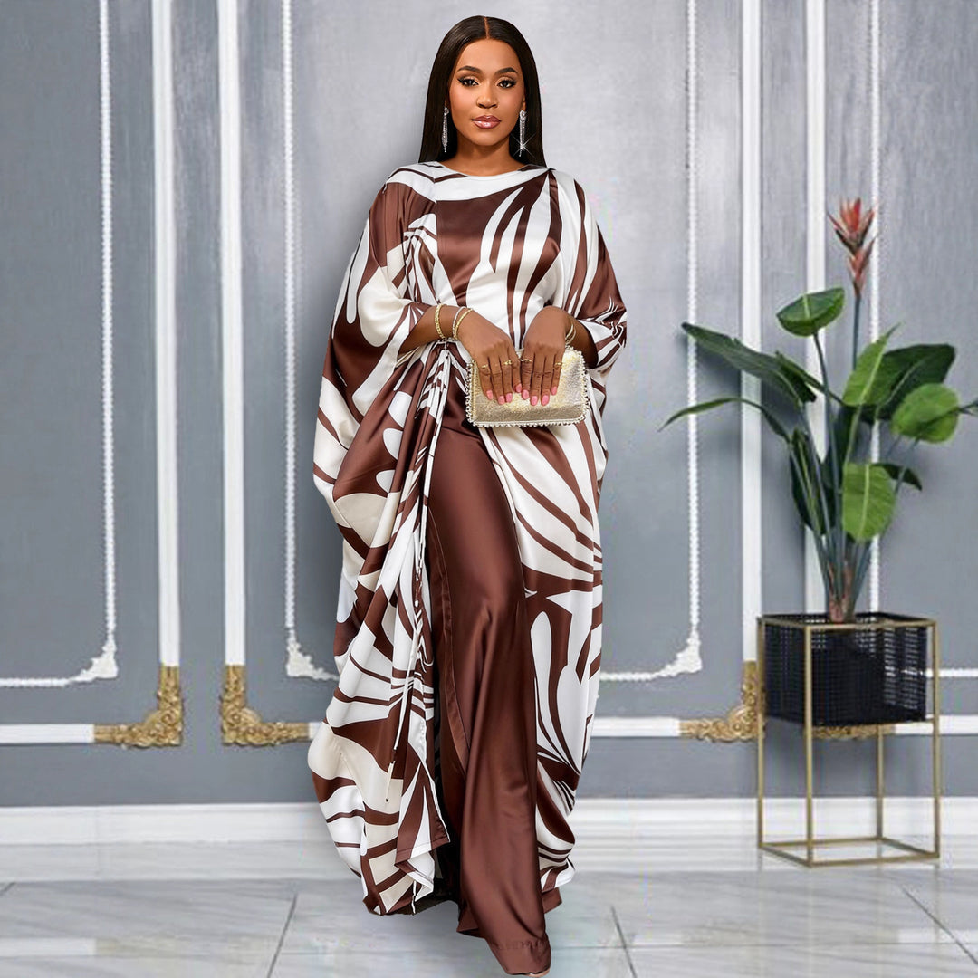 Damen luxuriöser Kaftan mit auffälligem Muster EB